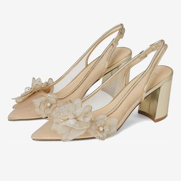 Betsey Johnson Blue™ Petra Slingback Pumps – Gold – Size 7.5 ✨ - Picture 2 of 16